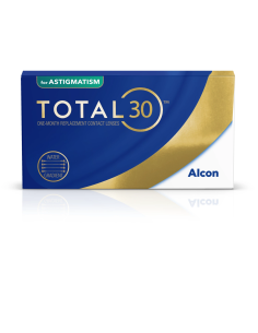 TOTAL30 for Astigmatism de Alcon — lentillas tóricas mensuales, cajas de 3 o 6 lentes