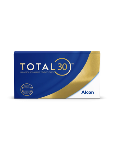 TOTAL30 de Alcon — lentillas esféricas mensuales, cajas de 3 o 6 lentes