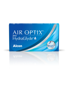 AIR OPTIX plus HydraGlyde de Alcon — lentillas esféricas mensuales, cajas de 3 o 6 lentes