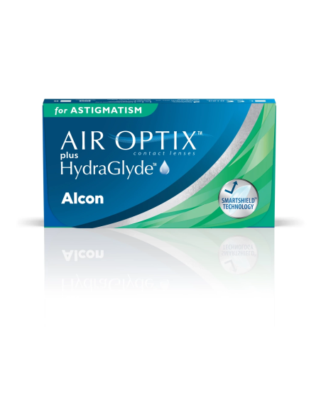 AIR OPTIX plus HydraGlyde for Astigmatism de Alcon — lentillas tóricas mensuales, cajas de 3 o 6 lentes